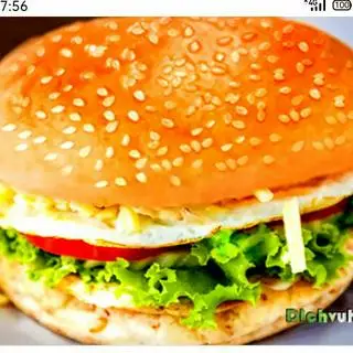 Hình ảnh Humburger trứng