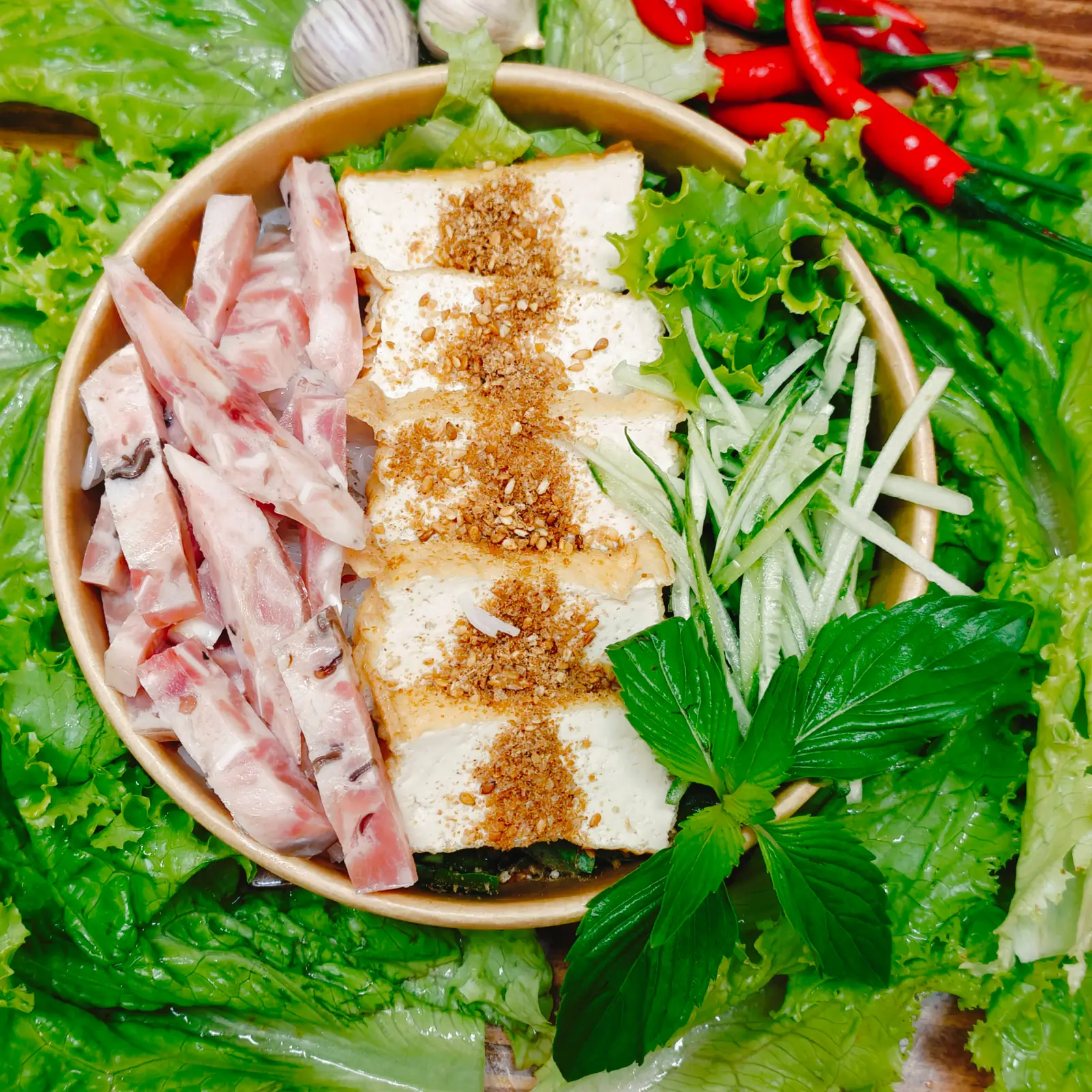 Hình ảnh Bún nước tương Đậu + Giò tai sần sật