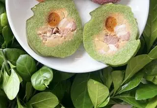 Hình ảnh Bánh Tét Thập Cẩm Xanh - Đòn Lớn