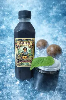 Hình ảnh combo nước sâm la hán quả và thạch quy linh cao