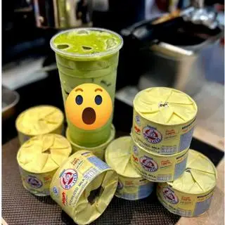 Hình ảnh Matcha Sữa Gấu Hot size 500ml