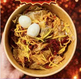 Hình ảnh Trộn ps sate khô bò xoài trứng cút