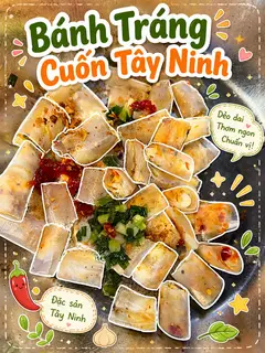 Hình ảnh Bánh tráng cuốn trộn ớt rim