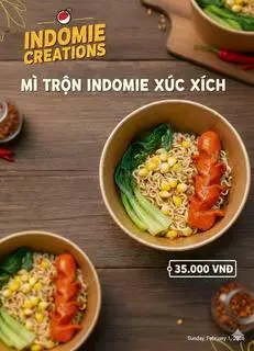 Hình ảnh Mì trộn Indomie + 1 xúc xich