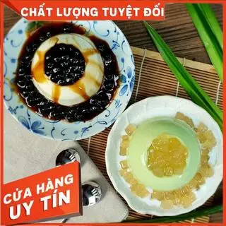 Hình ảnh Tàu hũ sốt lá dứa trân châu trắng