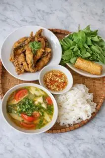 Hình ảnh Bún cá chấm đầy đủ 