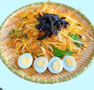 Hình ảnh bánh tráng trộn khô bò đen 