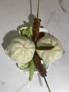 Hình ảnh bánh bao mặn &thịt xiên nướng  giá 27kđến 55k