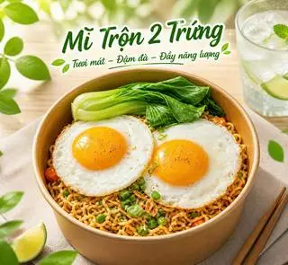 Hình ảnh Mì trộn 2 trứng 