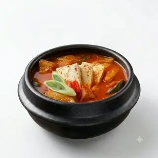 Hình ảnh Cơm trắng + Canh kim chi bò