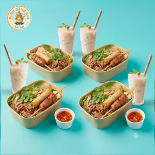 Hình ảnh CB4: Gia đình 4 người (Sữa + Bún Bì)