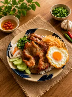 Hình ảnh Cơm tấm sườn bì trứng