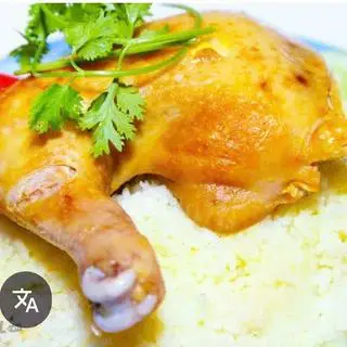 Hình ảnh CƠM GÀ LUỘC (LỚN) + CANH CẢI 