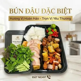 Hình ảnh [ SUPER COMBO 8 Loại Topping] 1 Mẹt Bún Đậu Đặc Biệt Hoàng Gia - 1 Nước Tuỳ Chọn