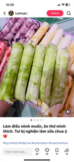 Hình ảnh 5 bịch sữa chua matcha