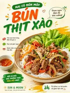 Hình ảnh bún thịt xào 