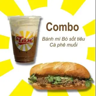 Hình ảnh Combo Bánh Mì Bò Sốt Tiêu Đen + Cà Phê Muối
