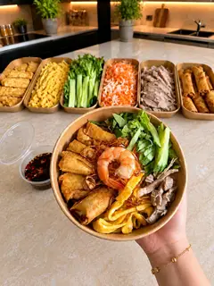 Hình ảnh Bún nước tương đầy đủ 