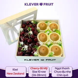 Hình ảnh Quà Trái Cây Trang Nhã - Hộp Kính Trong - Gift Set Hamper - Klever Fruit