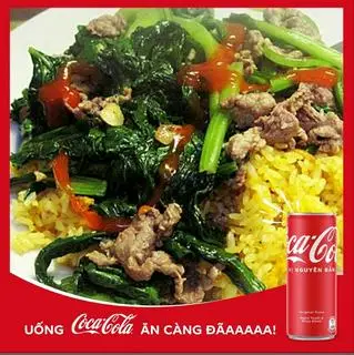Hình ảnh Cơm rang cải bò + Coca