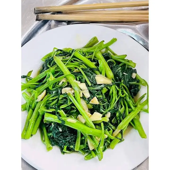Hình ảnh rau muống xào tỏi