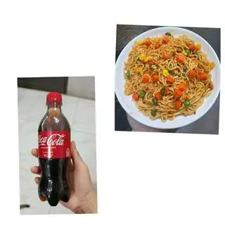 Hình ảnh Mỳ trộn rau củ + coca 