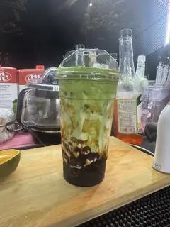 Hình ảnh Sữa tươi Matcha trân châu đường đen