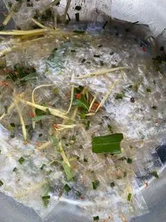 Hình ảnh Bánh tráng vuông trộn mở hành