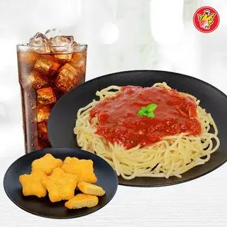Hình ảnh Mì Ý Bò Phô Mai + Gà Nugget Five Star + Pepsi