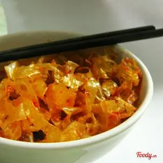 Hình ảnh bánh tráng dẻo sate hànhphi