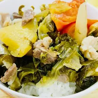 Hình ảnh CƠM TRẮNG + dưa bò xào