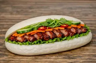 Hình ảnh White Bánh Mì with Char-siu Pork