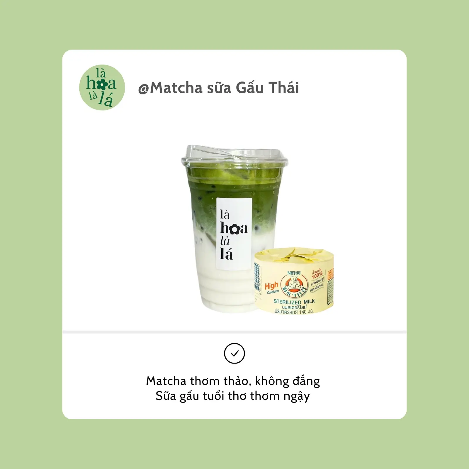 Hình ảnh Matcha Latte (Sữa Gấu)