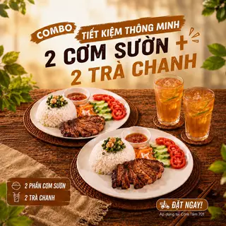 Hình ảnh Combo 2 Cơm sườn + 2 Trà Chanh