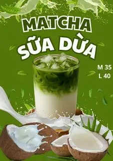 Hình ảnh Matcha Latte Sữa Dừa 
