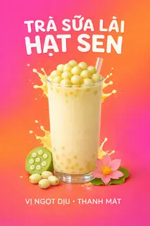 Hình ảnh Trà sữa Olong Hạt Sen