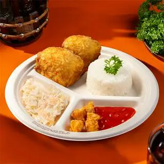 Hình ảnh Cơm 2 Má Đùi Gà Chiên Giòn