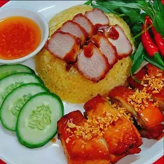 Hình ảnh Cơm Gà Chiên Bơ + Xá Xíu
