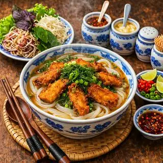 Hình ảnh Bánh Đa Trắng - Cá Chiên