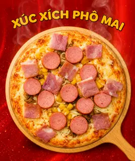 Hình ảnh Pizza xúc xích phô mai ( size 18cm )