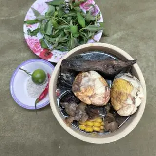 Hình ảnh gà ác tiềm+2 Trứng vịt lộn 