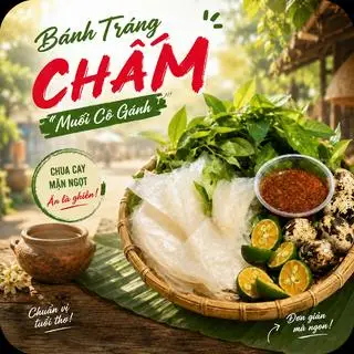 Hình ảnh Combo 2  Bánh Tráng Chấm Muối Cô Gánh