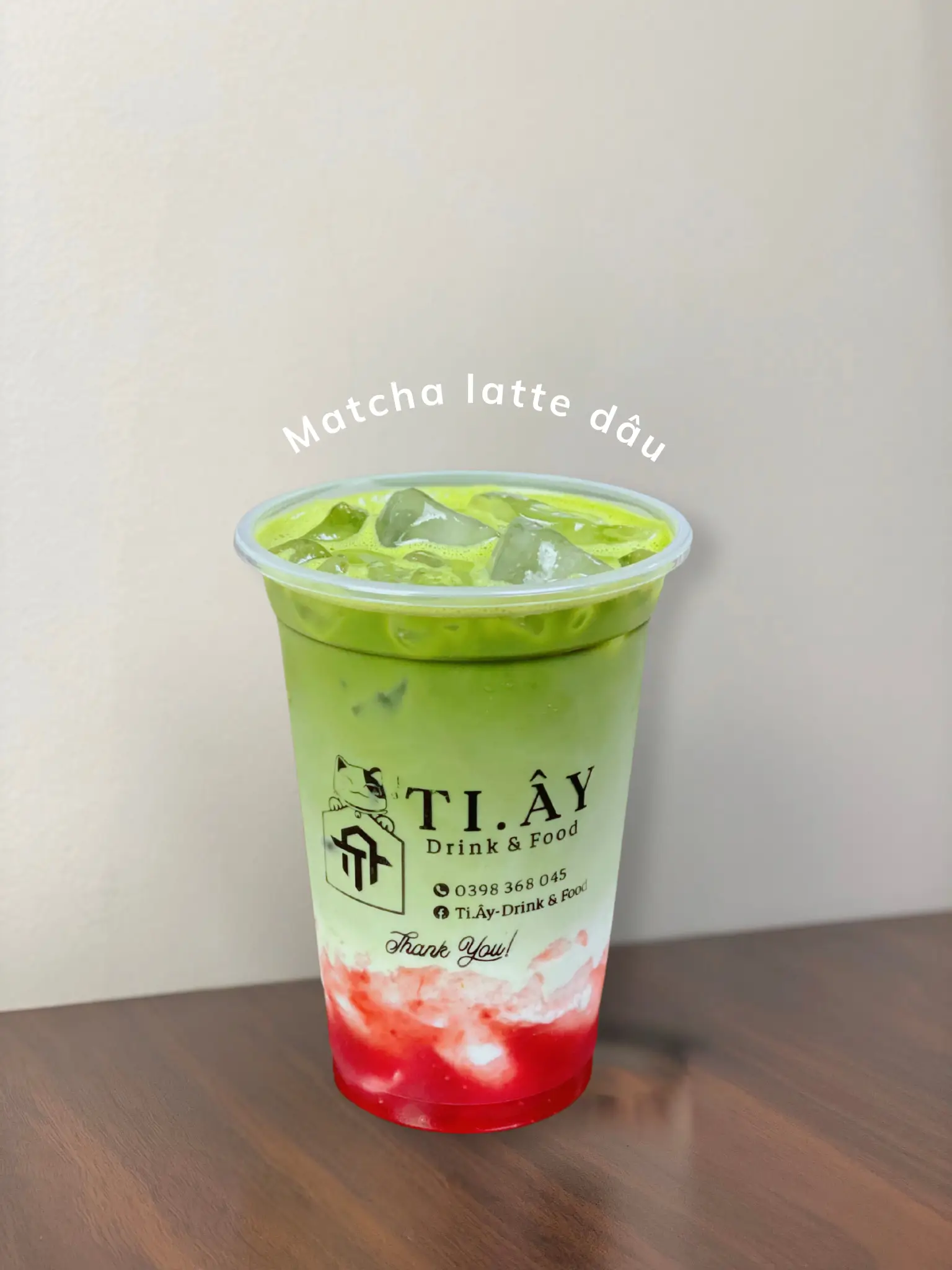 Hình ảnh Matcha latte dâu
