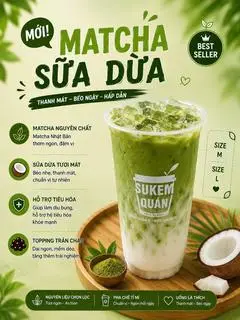 Hình ảnh Sữa dừa matcha