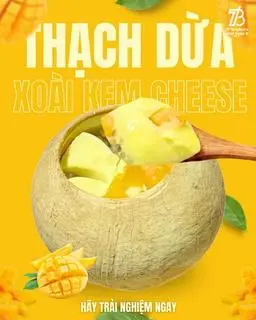 Hình ảnh Thạch dừa Xoài kem cheese