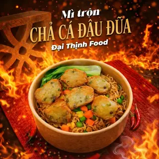 Hình ảnh Mì trộn - chả cá đậu đũa