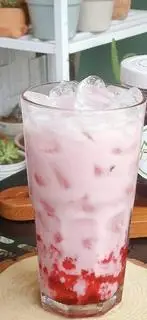 Hình ảnh Latte hibiscus Kem matcha