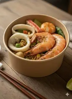 Hình ảnh mì trộn indomie hải sản