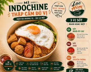 Hình ảnh Mì Indomie trộn thập cẩm - trà tắc Thái xanh