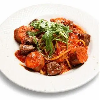 Hình ảnh Spaghetti with grilled beef and chorizo sausage